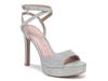 Ai Platform Sandal Silver Metallic Fabric view
