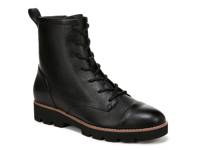 Lani II Combat Boot Black Pebbled Leather view