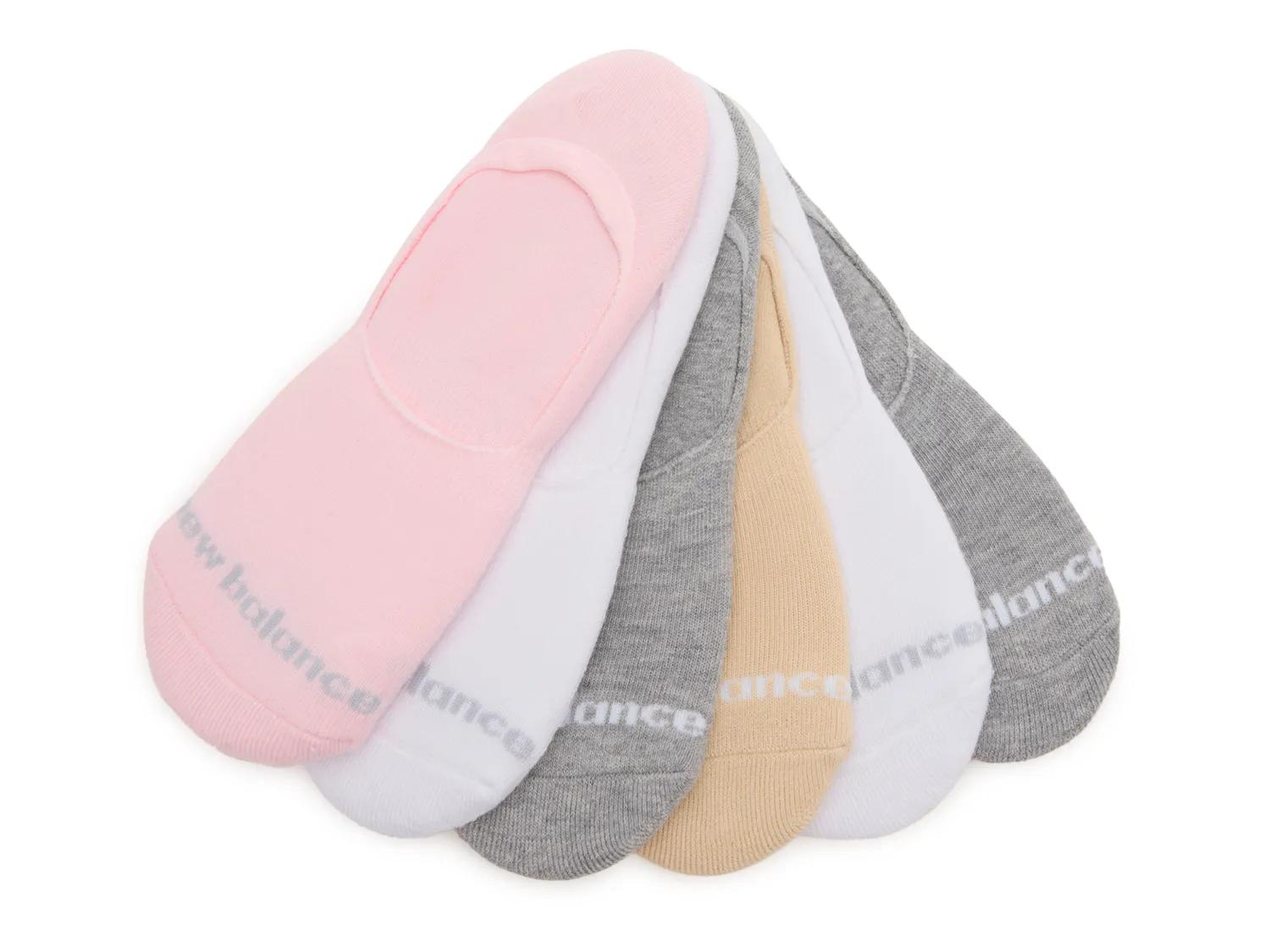 New Balance Cushioned No Show Liners 6 Pack | Women's | Multicolor | Size L | Socks | Liner