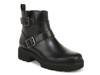 Folsom Water-Resistant Moto Boot Black Leather view