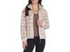 On The Go Glacial Full Zip Sherpa Women's Jacket Tan Plaid Print view