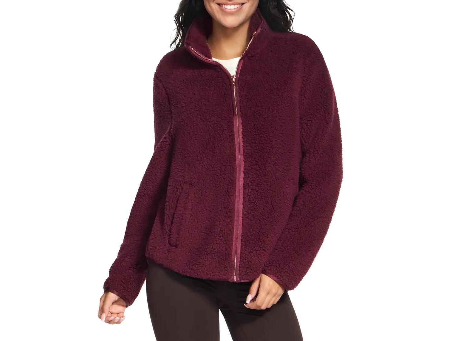 Skechers Skechsherpa Jacket In Burgundy