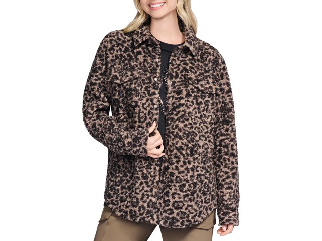ジャケット・アウター Cheetah Skechers On-the-GO Cheetah Sherpa Women's Jacket - Free Shipping | DSW