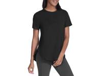 GO WALK Wear GO DRI Luxe Rib Tunic Tee Black view