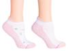 Floral Bud & Solid Women's No Show Socks - 2 Pack White/Light Pink view