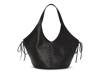 Cryss Leather Hobo Bag Black view