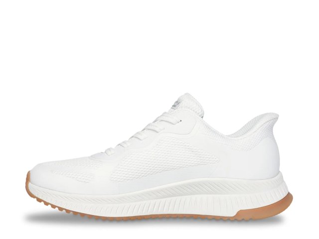 (取寄) ボブス スケッチャーズ レディース ハンズ フリー スリップ-インス ボブス スクアッド 4 - ステイプル ルック BOBS from SKECHERS women Hands Free Slip-Ins Bobs Squad 4 - Staple Look White Skechers Hands Free Slip-Ins Bobs Squad 4 Staple Look Sneaker