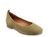 Kiris Ballet Flat Olive Green Suede view