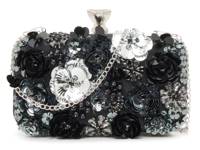 Floral Clutch Black/Silver view