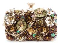 Floral Clutch Bronze Metallic view