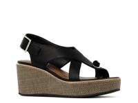 Alanee Wedge Sandal Black Leather view