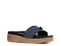 Farrah Wedge Sandal Denim Blue view