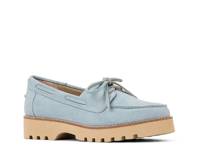 Harlie Platform Loafer Light Blue Suede view