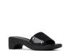 Rodeo Platform Sandal Black Textile view
