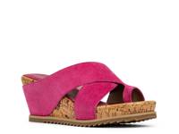 Sisu Wedge Sandal Magenta Suede view