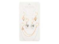 Multi Heart Shoe Charms - 5 Pack Gold Metallic/Ivory/Black view