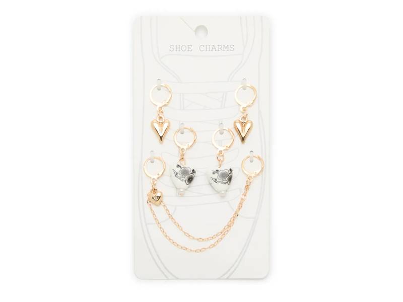 Multi Heart Shoe Charms - 5 Pack