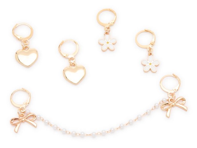 Daisy Heart Shoe Charms - 5 Pack