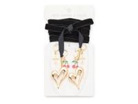 Cherry Cross Shoe Charms & Laces - 8 Pack Black/Red/Gold Metallic view