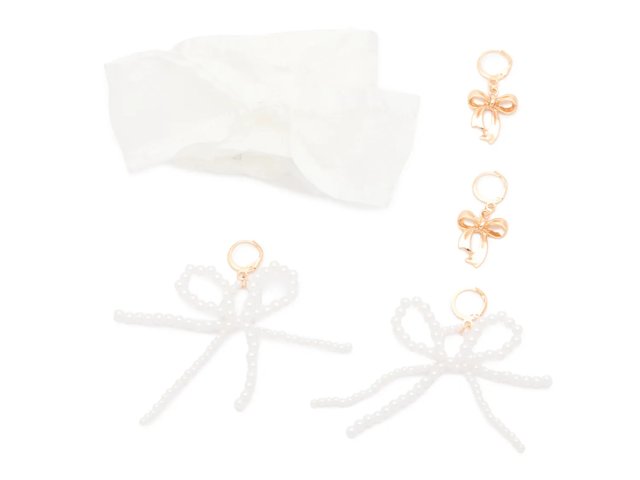 Bow Mesh Shoe Charms & Laces - 6 Pack