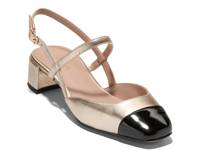 Pella Pump Gold/Black Leather view