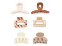 Assorted Shape Neutral Claw Hair Clip Set - 6 Pack Multicolor view