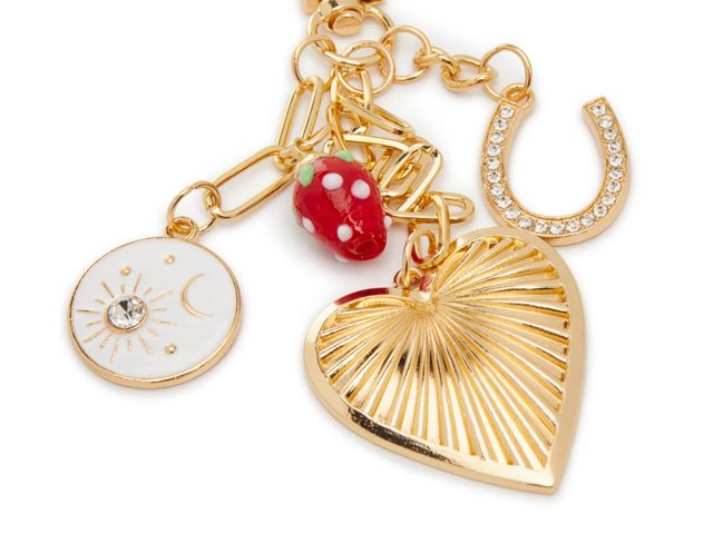 Gold Strawberry Bag Charm