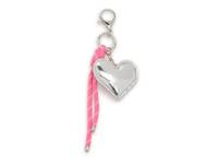 Bungie Heart Bag Charm Pink/Silver view