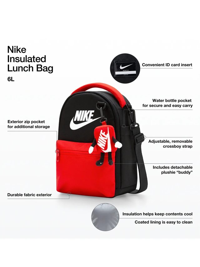 nike backpack lunch box set Hoops Elite Fuel Pack Insulated Bag – White – One Size : Home & Kitchen Additional front zip pocket Nike Hoops Elite Insulated Lunch