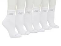 Cushioned Women's Quarter Socks - 6 Pack White view