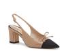 Willette Pump Beige/Black Leather & Fabric view
