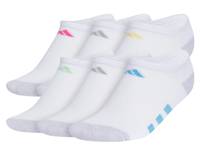 Athletic Cushioned Kids' No Show Socks - 6 Pack White view