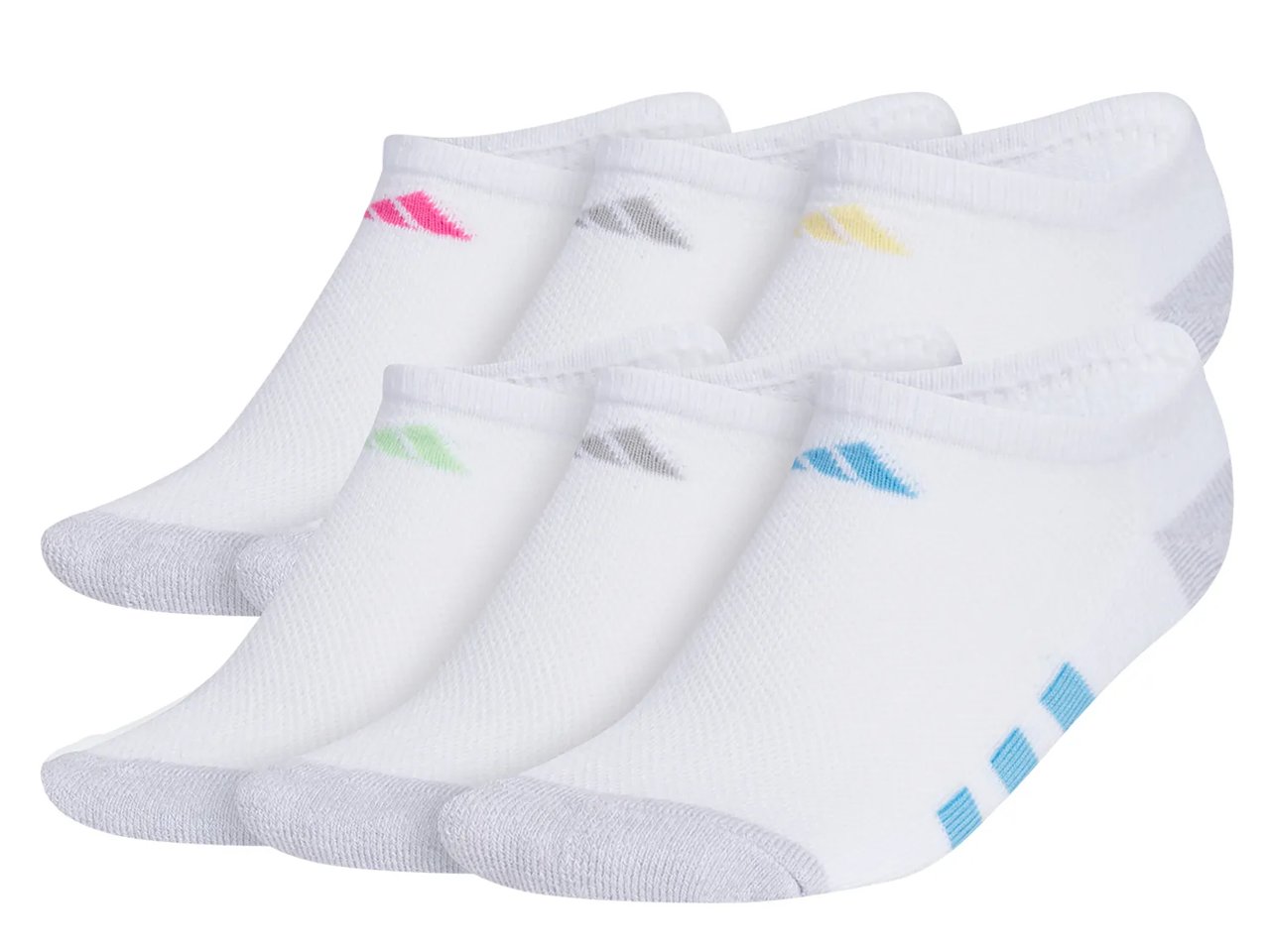 Athletic Cushioned Kids' No Show Socks - 6 Pack
