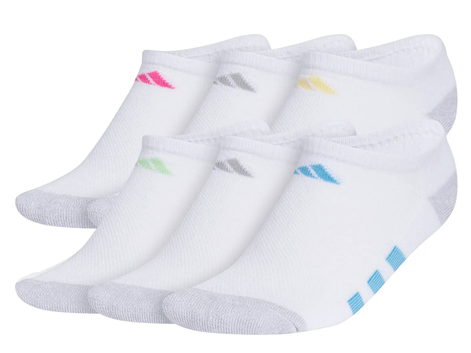 Athletic Cushioned Kids' No Show Socks - 6 Pack