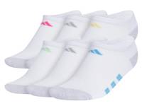 Athletic Cushioned Kids' No Show Socks - 6 Pack White view