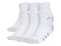 Athletic Cushioned Kids' Ankle Socks - 6 Pack White view