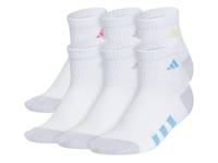 Athletic Cushioned Kids' Ankle Socks - 6 Pack White view