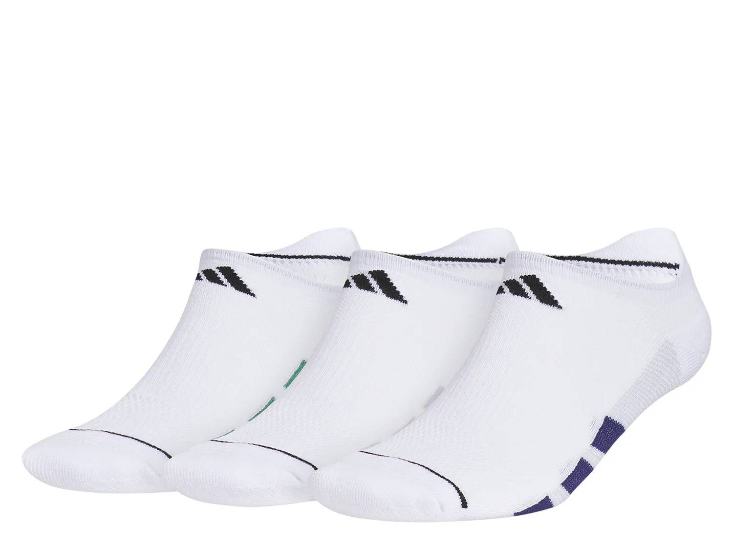 All Day Training Men's No Show Socks - 3 Pack