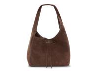 Clem Suede Mini Hobo Bag Dark Brown view