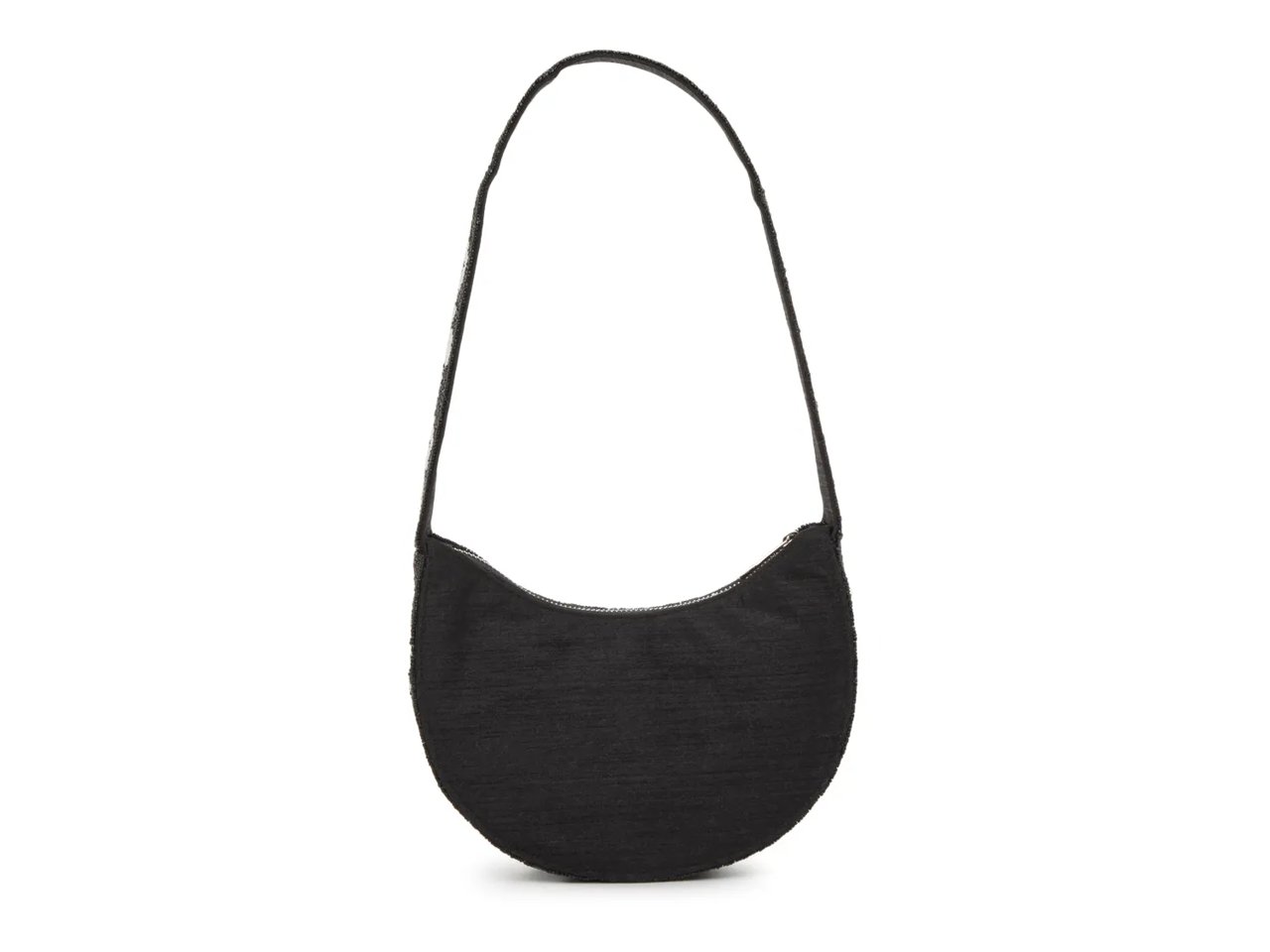 Beaded Boho Crescent Satchel