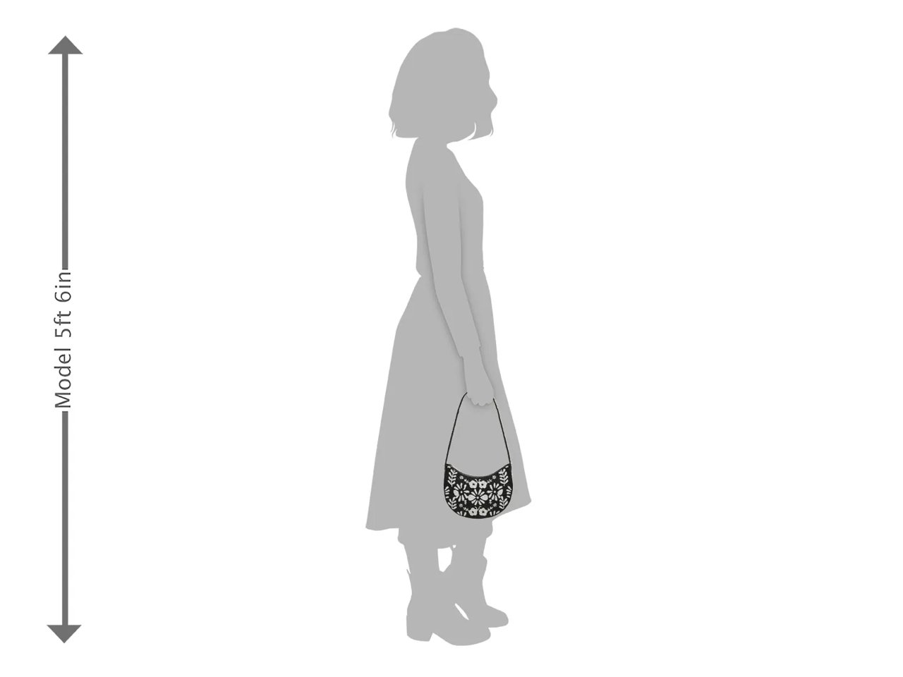 Beaded Boho Crescent Satchel