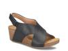 Eva Wedge Sandal Black view