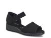 Daniella Wedge Sandal Black Nubuck view
