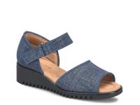 Daniella Wedge Sandal Denim Suede view