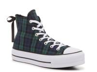 Chuck Taylor All Star Platform High-Top Sneaker - Women's Navy Plaid Print view