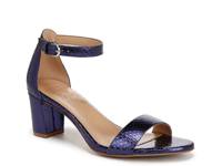 Vera Sandal Dusk Blue Metallic Snake Print Leather view