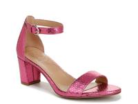 Vera Sandal Pink Metallic Snake Print Leather view
