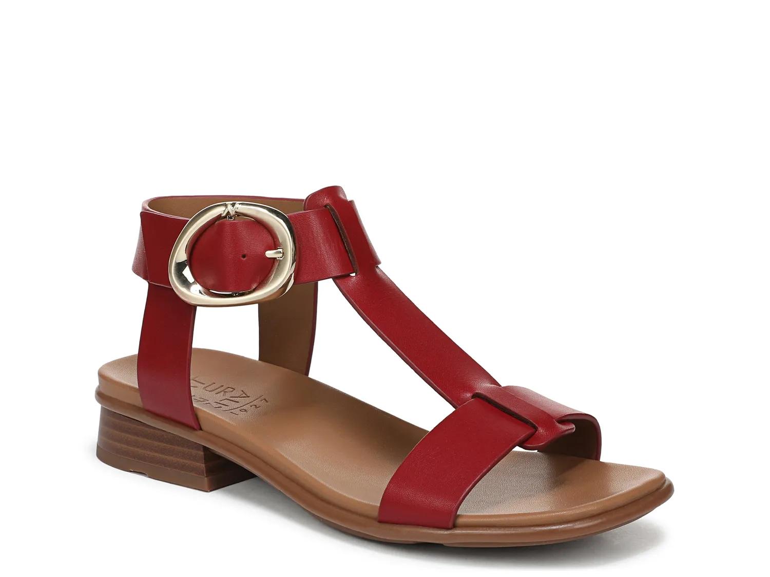 Naturalizer Brandy Sandal | Women's | Flame Red Leather | Size 5 | Sandals | Ankle Strap