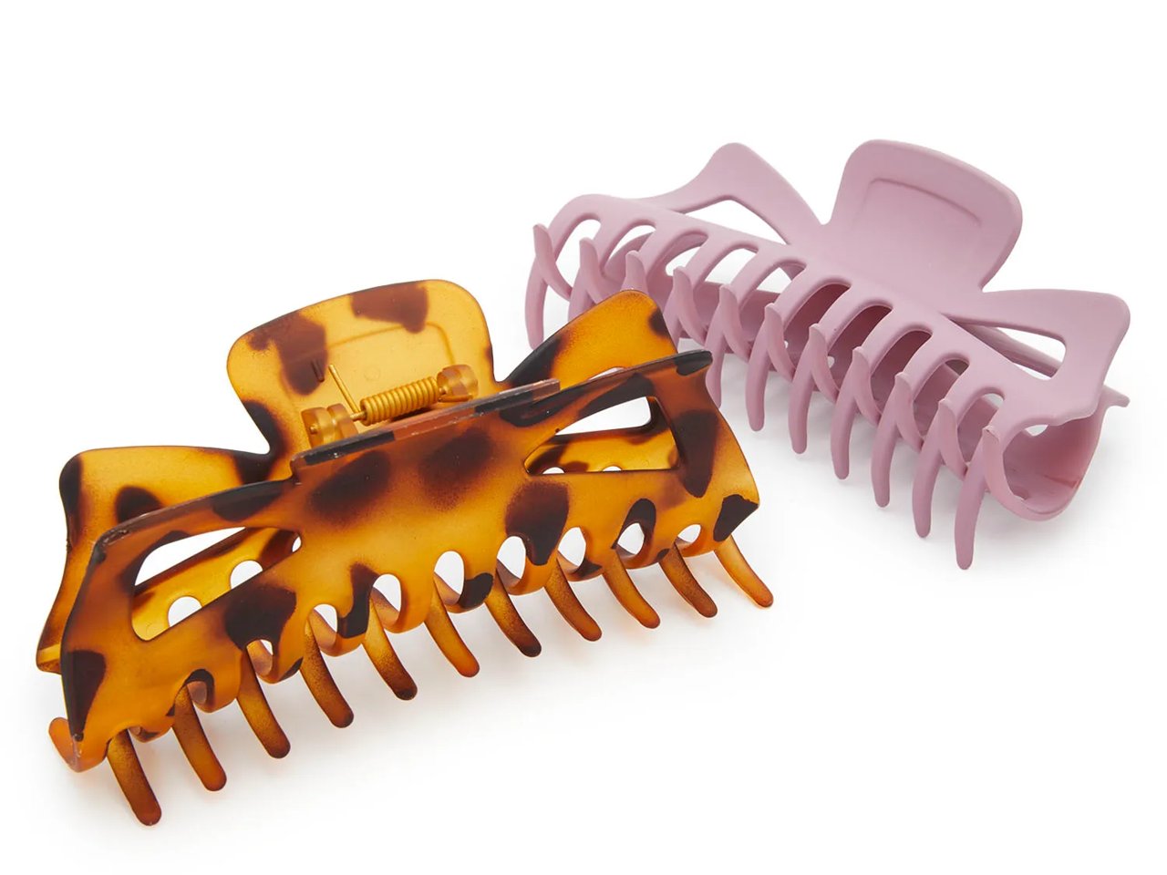 Tortoise & Purple Claw Hair Clip Set - 2 Pack