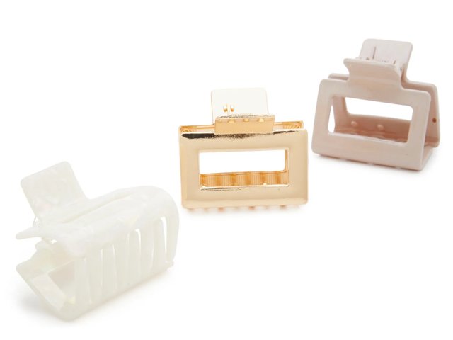 Square Claw Hair Clip Set - 3 Pack